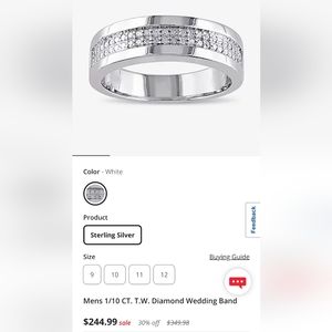 Men's diamond wedding ring